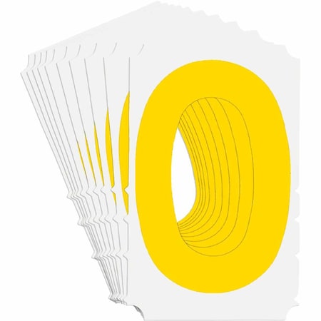 Brady Quik-Align 5150 Series Polyester 4 in Lbl Legend: 0 Yellow 10PK 5150P-0